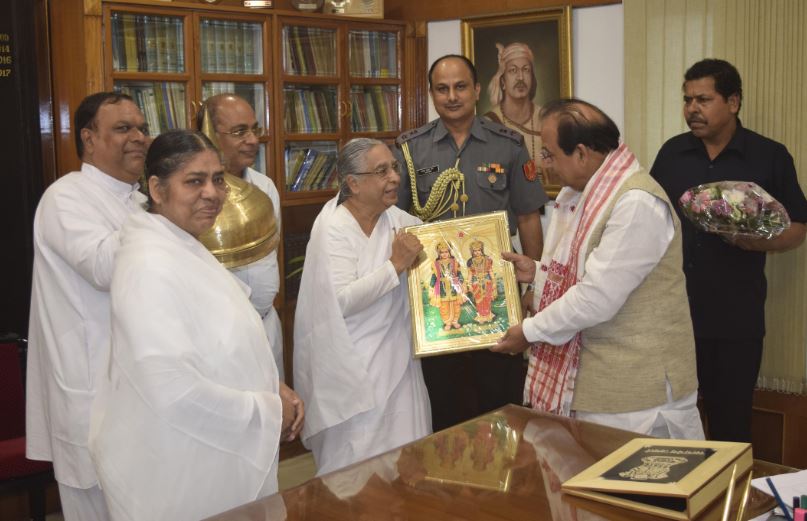 BK Sisters Felicitate His Excellency Prof. Jagdish Mukhi, the new Governor of Assam